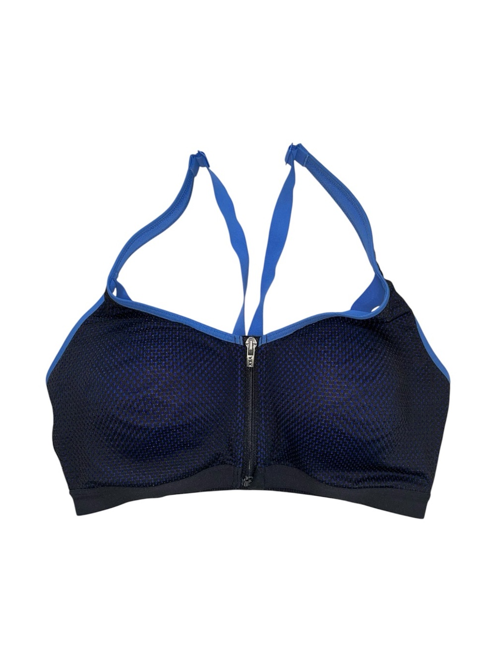 Victoria’s Secret Sport VSX Blue/Black High Support Zip Clasp Sports Bra